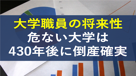 大学職員の将来性を解説【危ない大学は430年後に倒産します】 - 社畜が